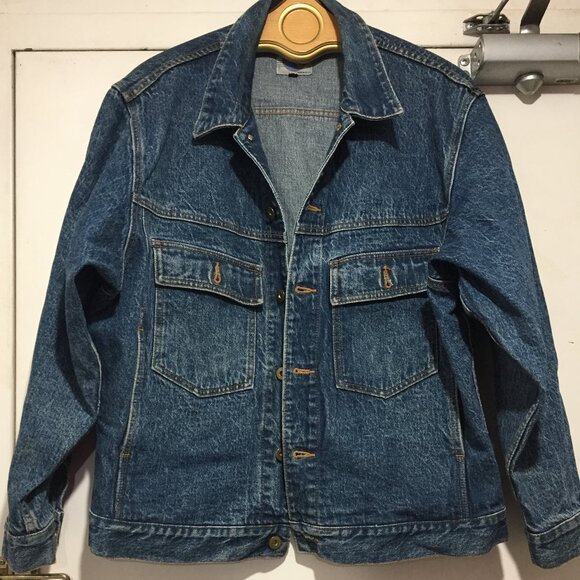 VINTAGE SENSITIVE BLUE DENIM JACKETS SIZE L - Picture 4 of 8